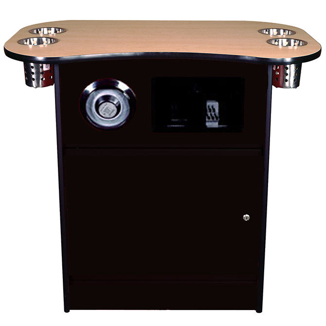 (image for) All State OCS250TRCD Red OCS Stand w/Trash Chute & Cup Dispenser